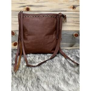 NEW DOUBLE J SADDLERY studded purse in brown